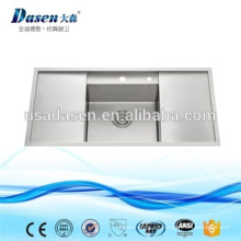 DS10050B venta caliente real de acero inoxidable undermount fabricantes de fregaderos de cocina hechos a mano